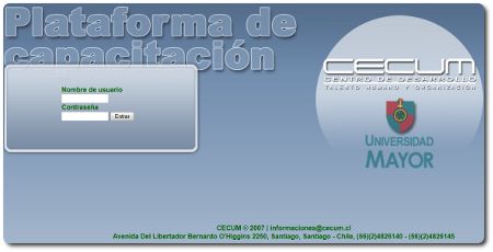 Plataforma Capacitación OTEC CECUM